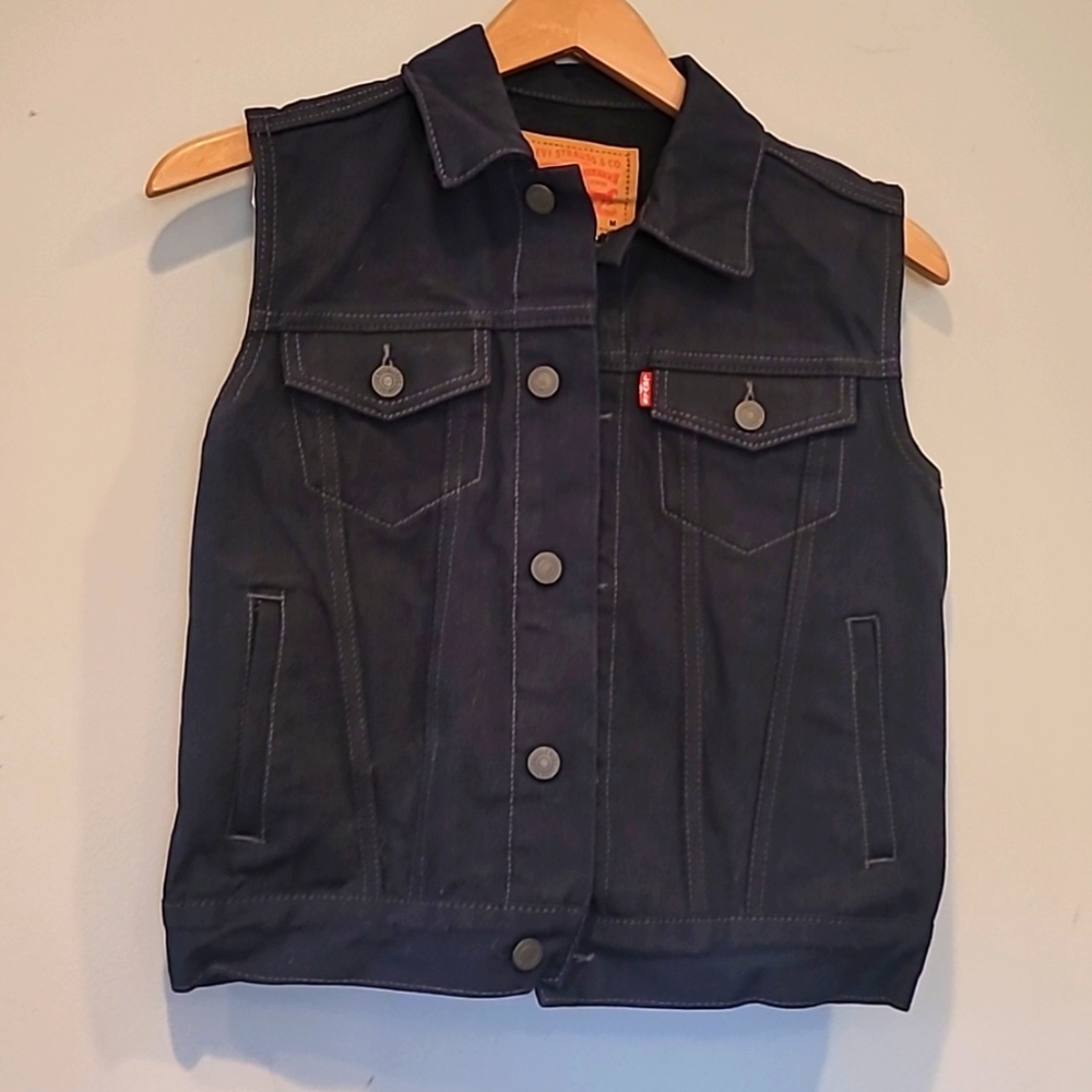 Levis denim cropped vest